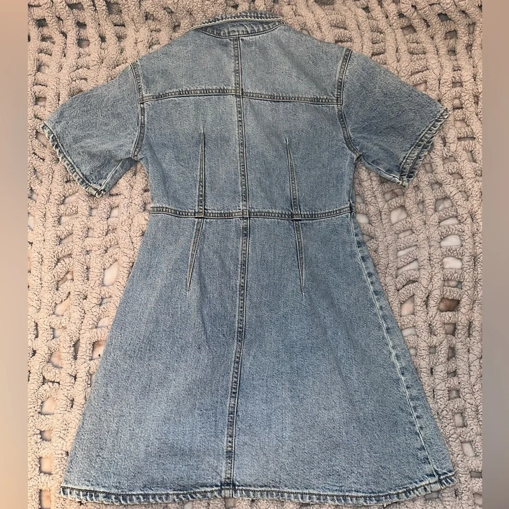 Zara Blue Denim Kids Dress Size 11-12 - Picture 3 of 6